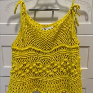 Zara Yellow Tank, Size Medium